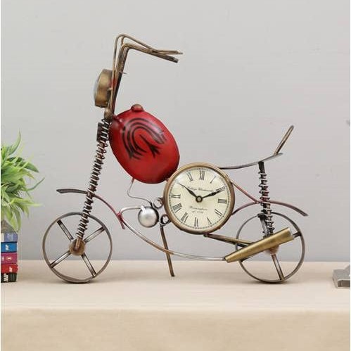 Metal Bike Table Clock