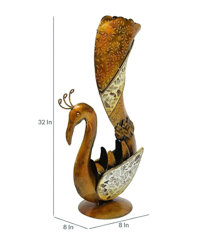 Peacock Flower Vase - Image 4
