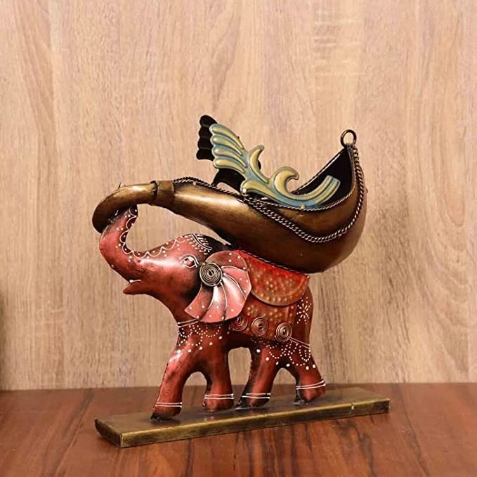 elephant bronze bottle stand