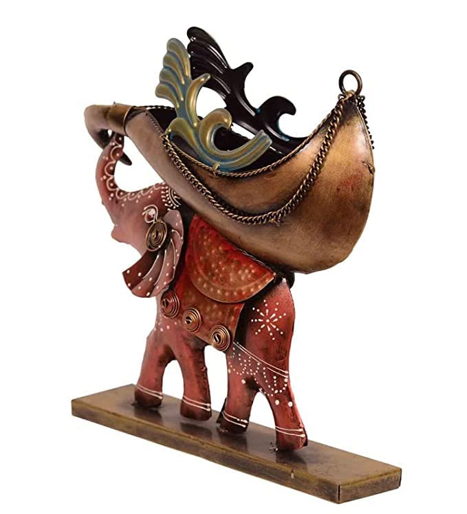 elephant bronze bottle stand - Image 5