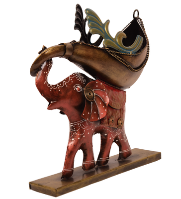 elephant bronze bottle stand - Image 3