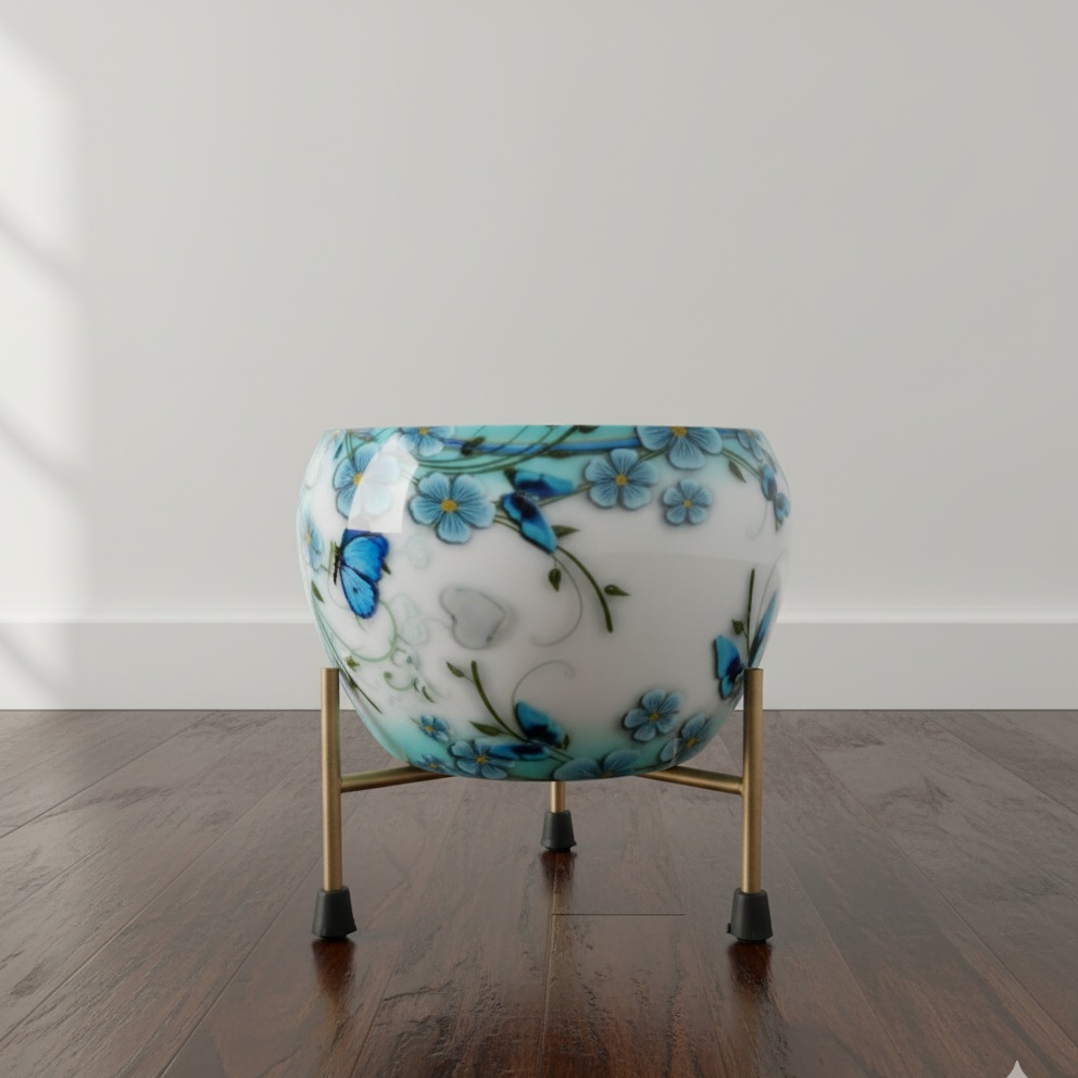 Retro Home Decorative Single Tradition Metal Pot Vase