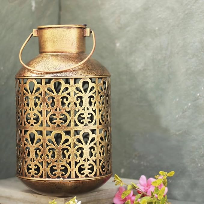 Heritage Barmeri Pot Lantern- Antique Golden