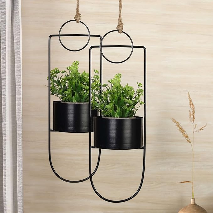 Square Frame Hanging Metal Iron Flower Pot Stand