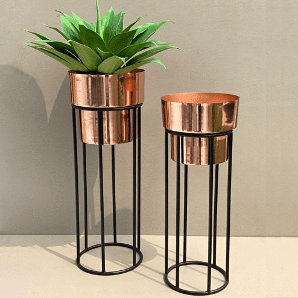 Roselyn Metal Planter Stand Set of 2