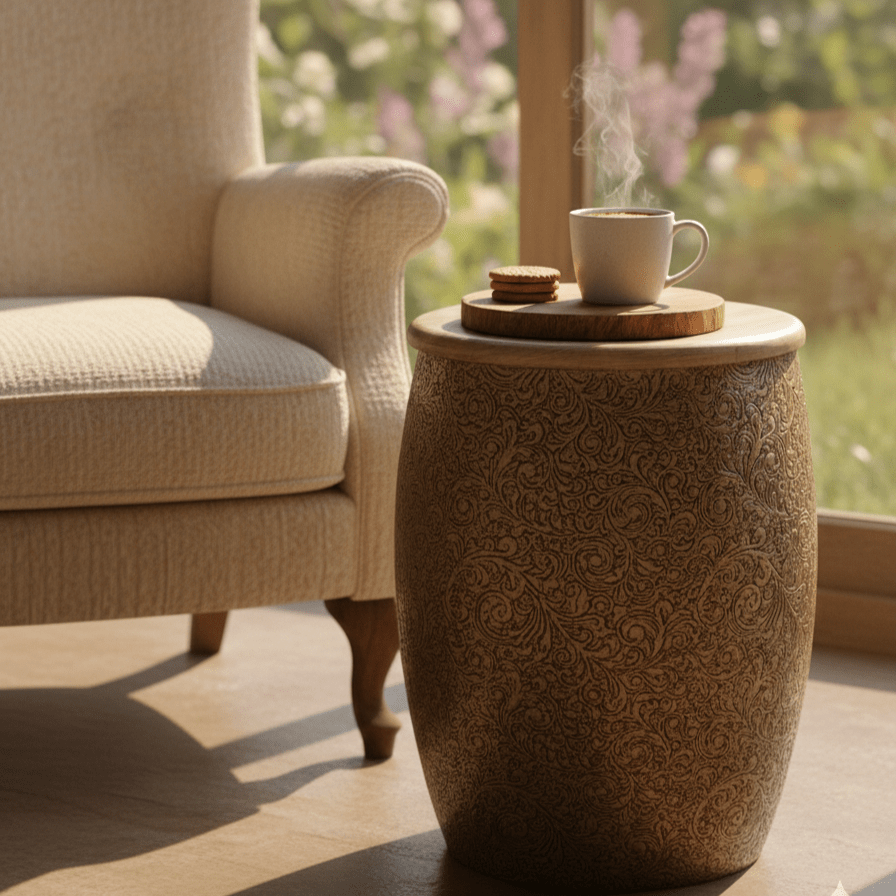 Ornate Gold Moroccan Table